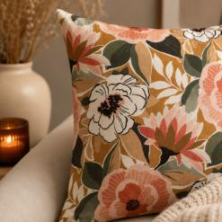 Alternative view of Karaca Home Fleur Patterned Cushion 40 x 40 cm, 200.22.14.0499