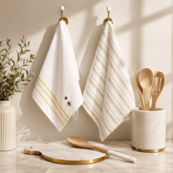 Karaca Home Bee 2-Piece Kitchen Towel Set, 8680214389263