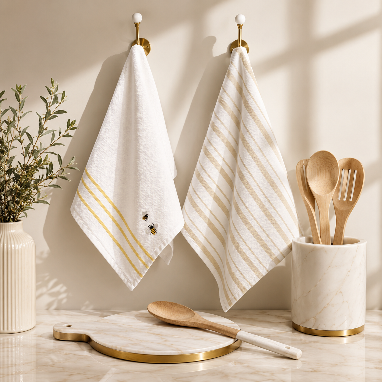 Karaca Home Bee 2-Piece Kitchen Towel Set, 8680214389263 1 Karaca Home Bee 2-Piece Kitchen Towel Set, 8680214389263