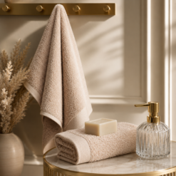 Karaca Home Paul 2-Piece Hand & Face Towel Set – Beige, 8680214389157