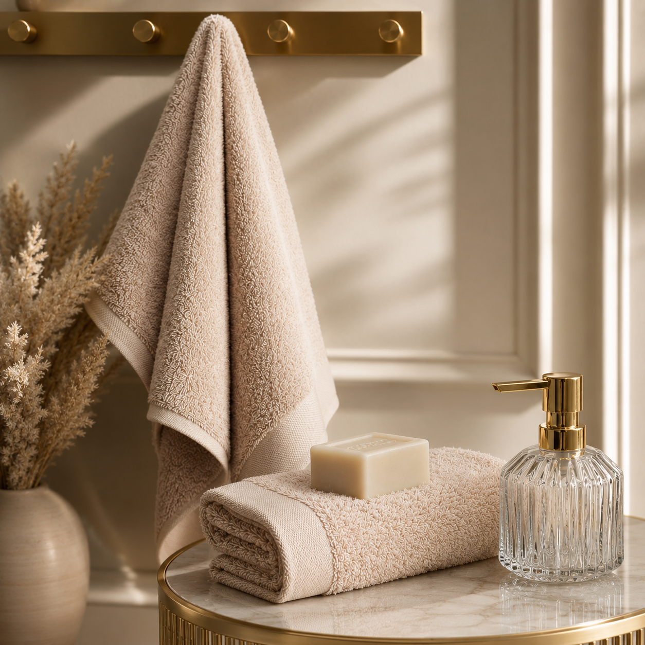 Karaca Home Paul 2-Piece Hand & Face Towel Set – Beige, 8680214389157 1 Karaca Home Paul 2-Piece Hand & Face Towel Set – Beige, 8680214389157