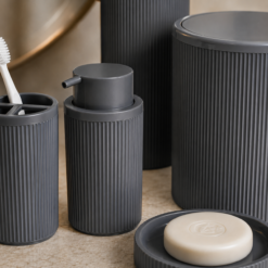 Alternative view of Karaca Home Mayra 5-Piece Bathroom Set – Anthracite, 153.09.01.4859