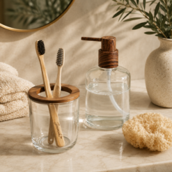 Karaca Home Woody 2-Piece Bathroom Accessory Set, 153.09.01.5213