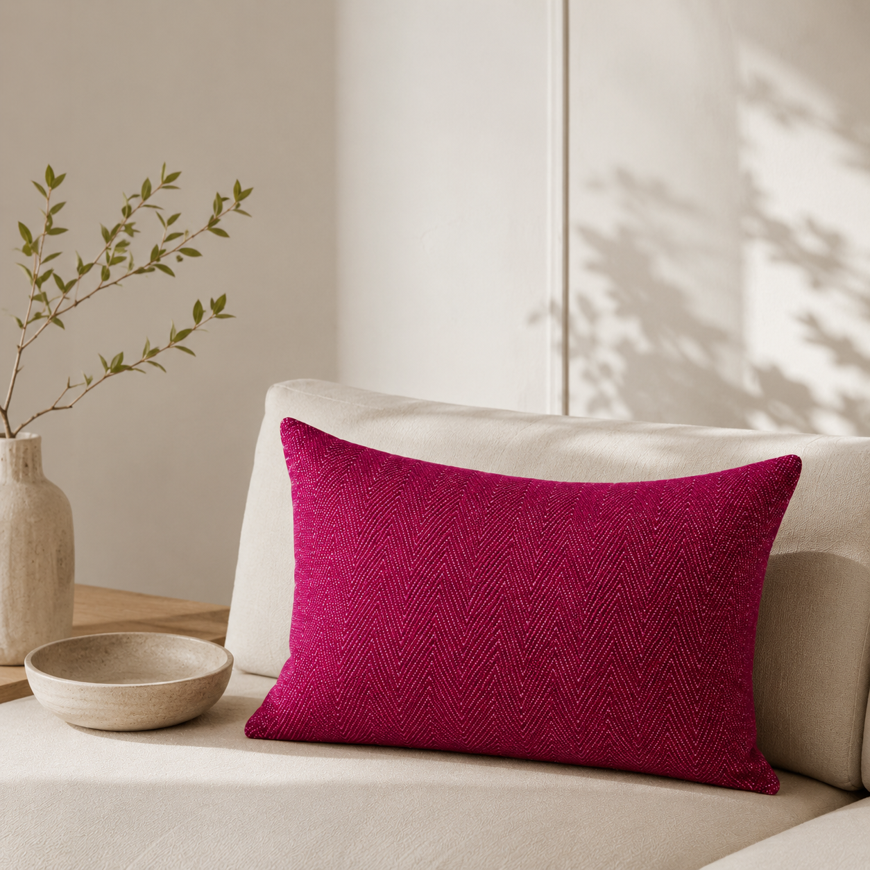 Karaca Home Joyce Plain Fuchsia Cushion 30 x 50 cm, 200.19.01.0478 3 Karaca Home Joyce Plain Fuchsia Cushion 30 x 50 cm, 200.19.01.0478 - Image 3