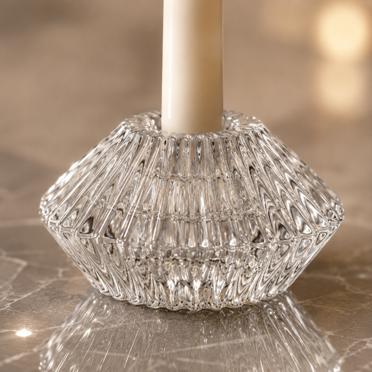Karaca Home Pemy Grey Double-Sided Candle Holder – 7 x 4 cm , 153.09.01.7024 2 Karaca Home Pemy Grey Double-Sided Candle Holder – 7 x 4 cm , 153.09.01.7024 - Image 2