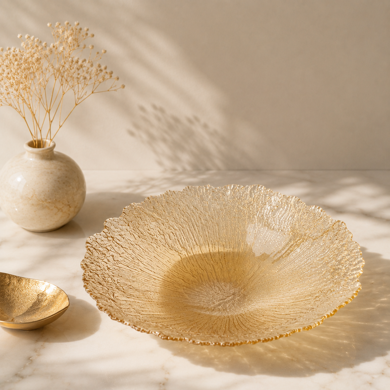 Karaca Home Gemma Amber Decorative Medium Bowl - 21 cm, 8680214386743 1 Karaca Home Gemma Amber Decorative Medium Bowl - 21 cm, 8680214386743
