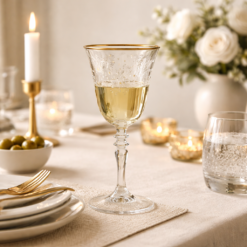 Karaca Derya 6-Piece Glass Set – Gold Detail, Minimalist Luxury, 153.09.01.8428