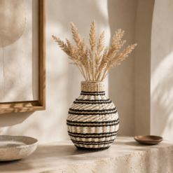 Karaca Home Silviana Bohemian Wicker Vase 31 cm, 153.09.01.6645