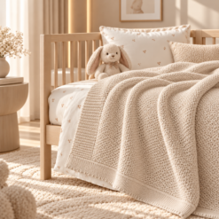 Karaca Home Little Honey Knitted Blanket 100 x 120 cm - Beige, 200.22.11.0085