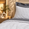 Karaca Home Ferne 100% Cotton Double Duvet Cover Set – Grey, 200.22.05.0122 - Image 4
