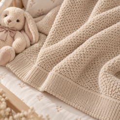 Alternative view of Karaca Home Little Honey Knitted Blanket 100 x 120 cm - Beige, 200.22.11.0085