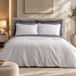 Karaca Home Ferne 100% Cotton Double Duvet Cover Set – Grey, 200.22.05.0122