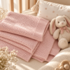 Karaca Home Little Honey Knitted Blanket 100 x 120 cm - Pink, 200.22.11.0083 - Image 4