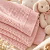 Karaca Home Little Honey Knitted Blanket 100 x 120 cm - Pink, 200.22.11.0083 - Image 2