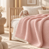 Karaca Home Little Honey Knitted Blanket 100 x 120 cm - Pink, 200.22.11.0083