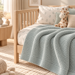 Karaca Home Little Honey Knitwear Blanket 100 x 120 cm - Mint, 200.22.11.0084