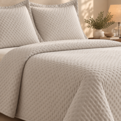 Alternative view of Karaca Home Breeze Soft Double Bedspread Set with 2 Ruffled Pillowcases – Grey, 8680214388907