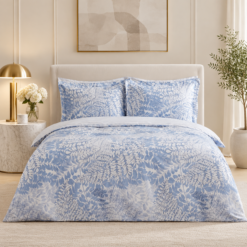 Karaca Home Hayley 100% Cotton Double Duvet Cover Set – Blue, 200.22.12.0045