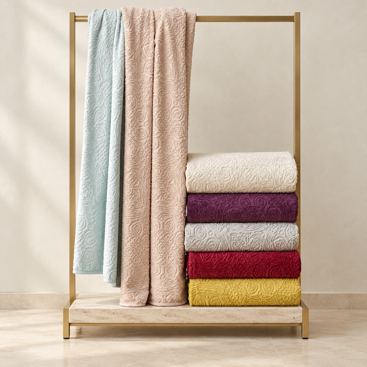 Karaca Home Scala Double Embossed Blanket 200 × 220 cm – Tiffany, 200.18.01.0585 3 Karaca Home Scala Double Embossed Blanket 200 × 220 cm – Tiffany, 200.18.01.0585 - Image 3