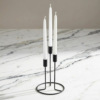 Karaca Home Siela 3-Piece Candlestick Set – Black, 8680214382660