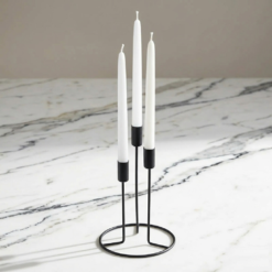 Karaca Home Siela 3-Piece Candlestick Set – Black, 8680214382660