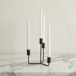 Karaca Home Siela 4-Piece Candlestick Set – Black, 8680214382585