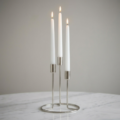 Karaca Home Siela 3-Piece Candlestick Set – Silver, 8680214382653