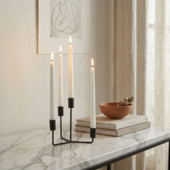 Alternative view of Karaca Home Siela 4-Piece Candlestick Set – Black, 8680214382585