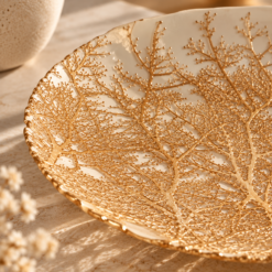 Alternative view of Karaca Home Autumn Gold Decorative Glass Plate – 33 cm, 8680214386750