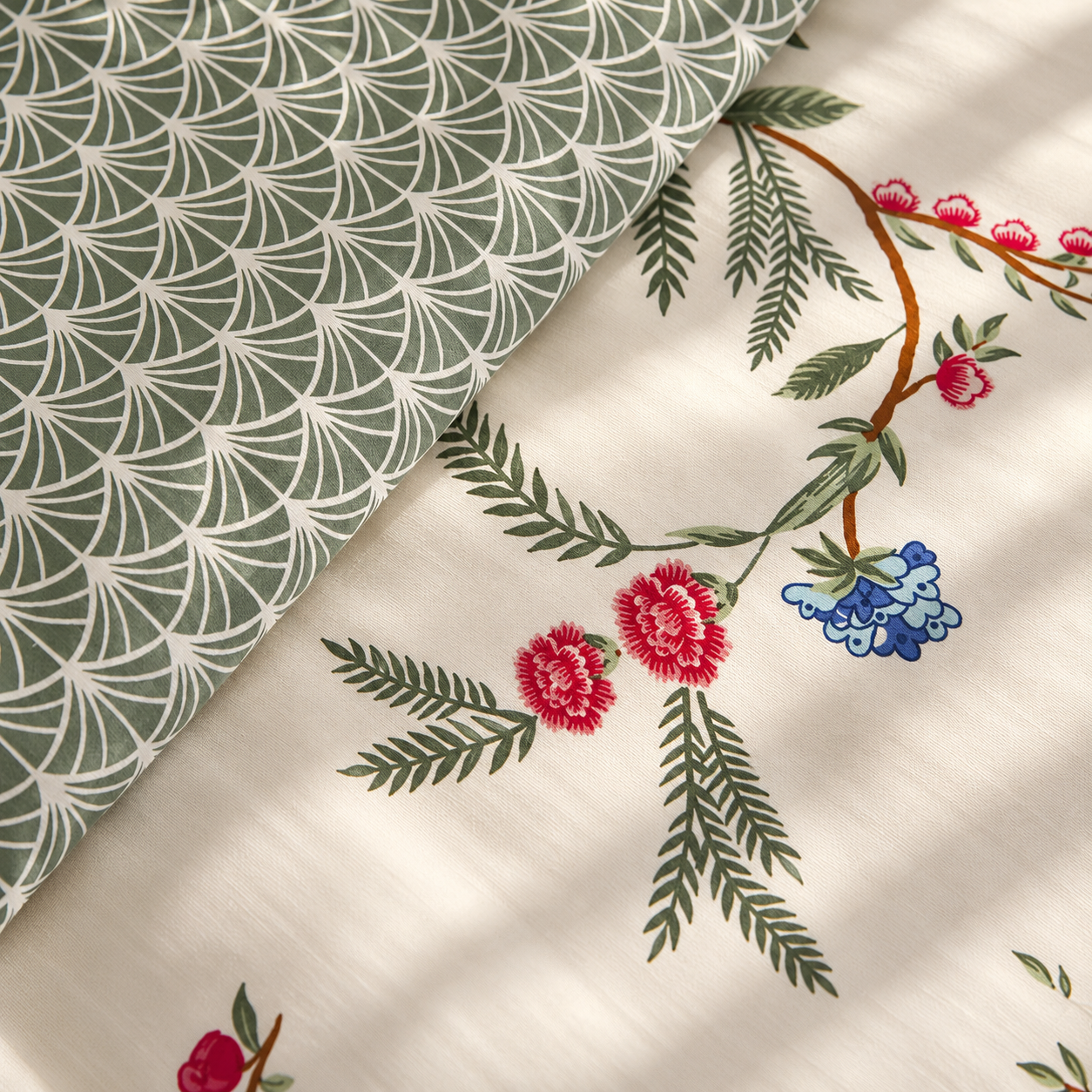 Karaca Home Dina 100% Cotton Double Duvet Cover Set – White Floral, 8680214366424 7 Karaca Home Dina 100% Cotton Double Duvet Cover Set – White Floral, 8680214366424 - Image 7