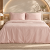 Karaca Home Sion 100% Cotton Jacquard Satin King Size Duvet Cover Set - Powder, 200.22.12.0112