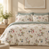 Karaca Home Dina 100% Cotton Double Duvet Cover Set – White Floral, 8680214366424