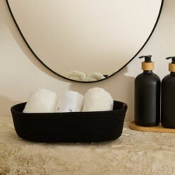 Karaca Home Carla Oval Organizer Basket – Black | 26x16 cm, 8680214389430