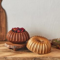 Karaca Cake Pro Sliced Cast Cake Mold - Gold, 153.03.06.8445