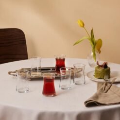 Karaca Heybeli 6-Piece Tea Glass Set for 6 People - 170 ml , 153.03.07.9927