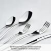 Karaca 316 Premium Dora Platinum 84-Piece Cutlery Set for 12 People, 153.03.08.1444 11 153.03.08.1444 5