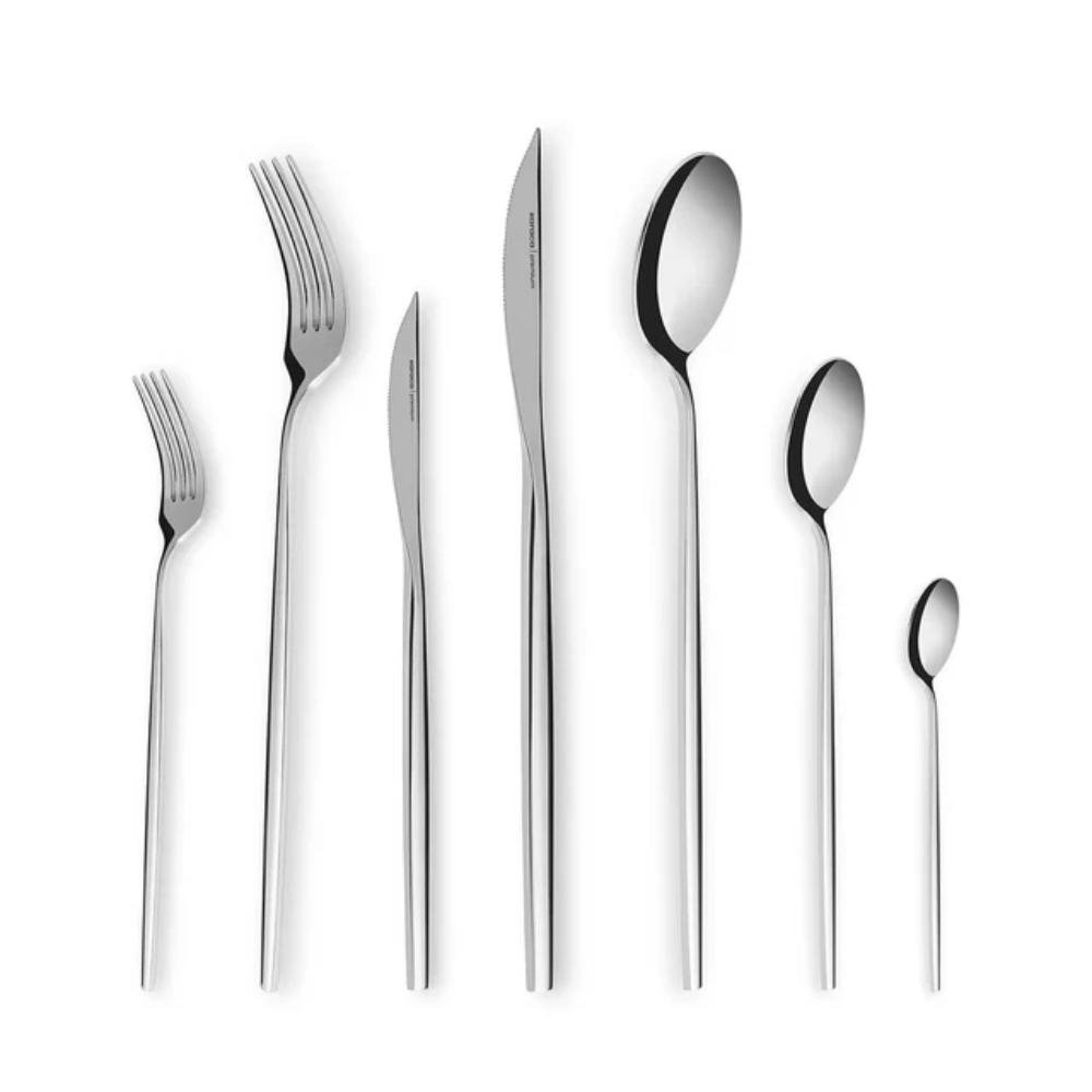 Karaca Mild 84-Piece 316+ Stainless Steel Cutlery Set for 12 People - Silver, 153.03.08.1817 1 Karaca Mild 84-Piece 316+ Stainless Steel Cutlery Set for 12 People - Silver, 153.03.08.1817