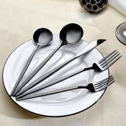 Karaca Orion 30-Piece Cutlery Set for 6 people - Black, 153.03.08.1906