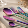 Karaca Orion 30-Piece Rainbow Stainless Steel Cutlery Set for 6 People, 153.03.08.1908 - Image 2