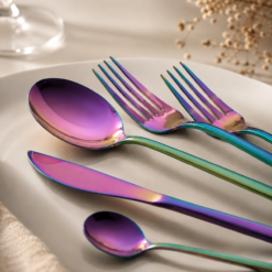 Alternative view of Karaca Orion 30-Piece Rainbow Stainless Steel Cutlery Set for 6 People, 153.03.08.1908
