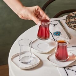 Alternative view of Karaca Strea mline Plato 12-Piece Glass Tea Set for 6 People - 165 ml, 153.09.01.0416