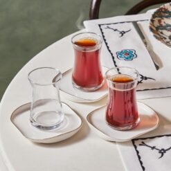 Karaca Strea mline Plato 12-Piece Glass Tea Set for 6 People - 165 ml, 153.09.01.0416