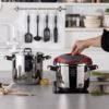 Karaca Orbit Pressure Cooker Set 6+8 L - Red, 153.09.01.3012 7 153.09.01.3012 3