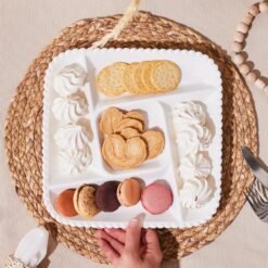 Karaca Carmen Perla 5 Compartment Square Serving Plate - 27 cm, 153.09.01.4031