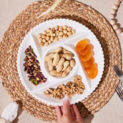 Alternative view of Karaca Carmen Perla 5 Compartment Round Presentation Plate - 27 cm, 153.09.01.4032