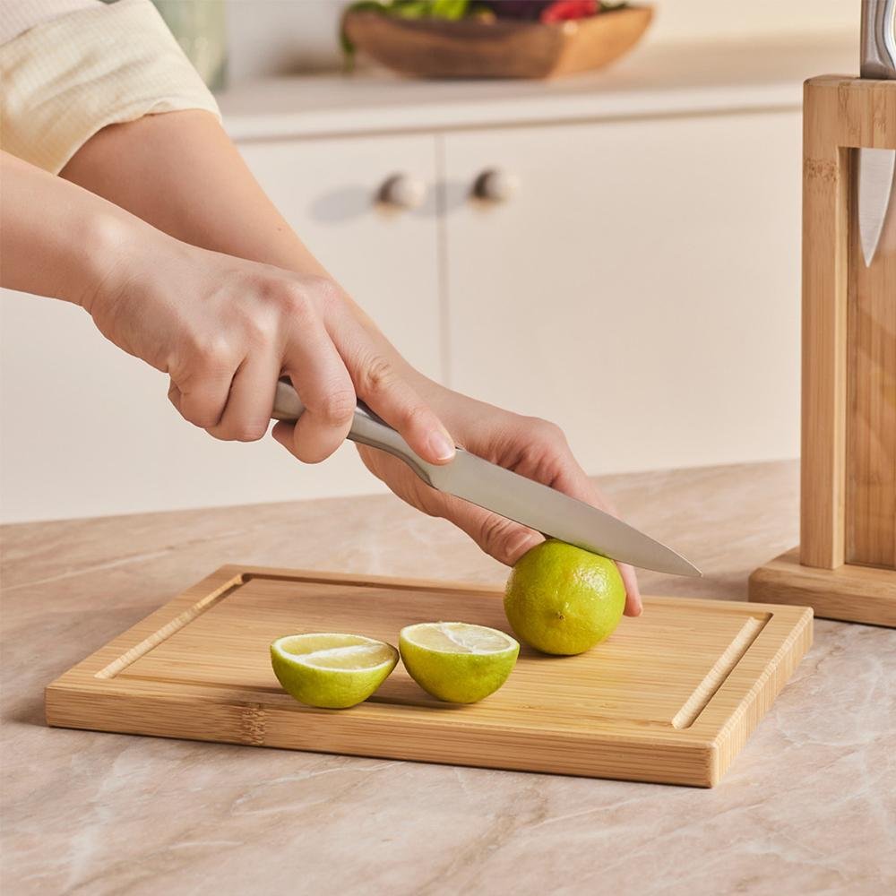 Karaca Roe deer Samurai Nagoya Vigor Japanese Steel 7-Piece Knife Set and Cutting Board, 153.09.01.4079 3 Karaca Roe deer Samurai Nagoya Vigor Japanese Steel 7-Piece Knife Set and Cutting Board, 153.09.01.4079 - Image 3