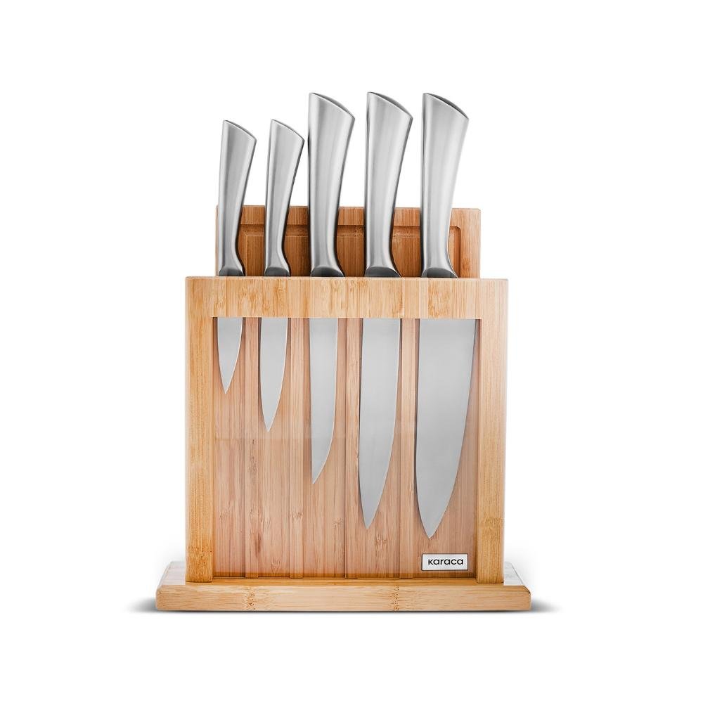 Karaca Roe deer Samurai Nagoya Vigor Japanese Steel 7-Piece Knife Set and Cutting Board, 153.09.01.4079 1 Karaca Roe deer Samurai Nagoya Vigor Japanese Steel 7-Piece Knife Set and Cutting Board, 153.09.01.4079