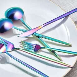 Alternative view of Karaca Apricot Faro Rainbow 24-Piece 6 people Cutlery Box, 153.09.01.4199