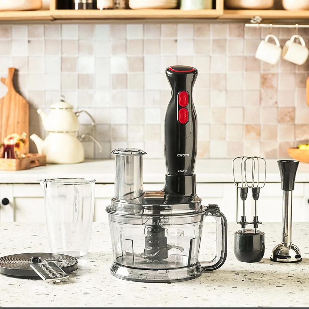 Karaca Pro Multimax 6 in 1 Multi-Purpose Food Processor, 2000 W - Black, 153.09.01.4349 3 Karaca Pro Multimax 6 in 1 Multi-Purpose Food Processor, 2000 W - Black, 153.09.01.4349 - Image 3