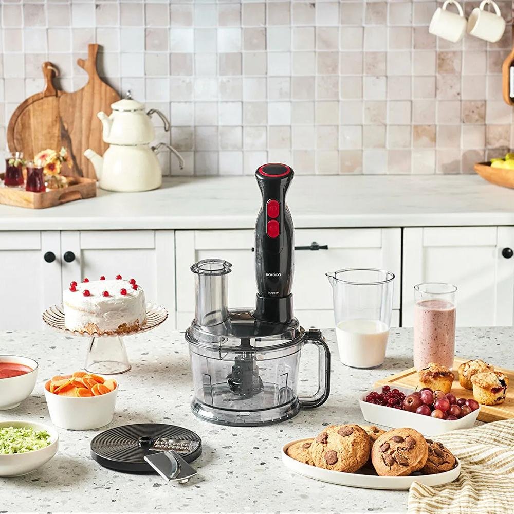 Karaca Pro Multimax 6 in 1 Multi-Purpose Food Processor, 2000 W - Black, 153.09.01.4349 8 Karaca Pro Multimax 6 in 1 Multi-Purpose Food Processor, 2000 W - Black, 153.09.01.4349 - Image 8